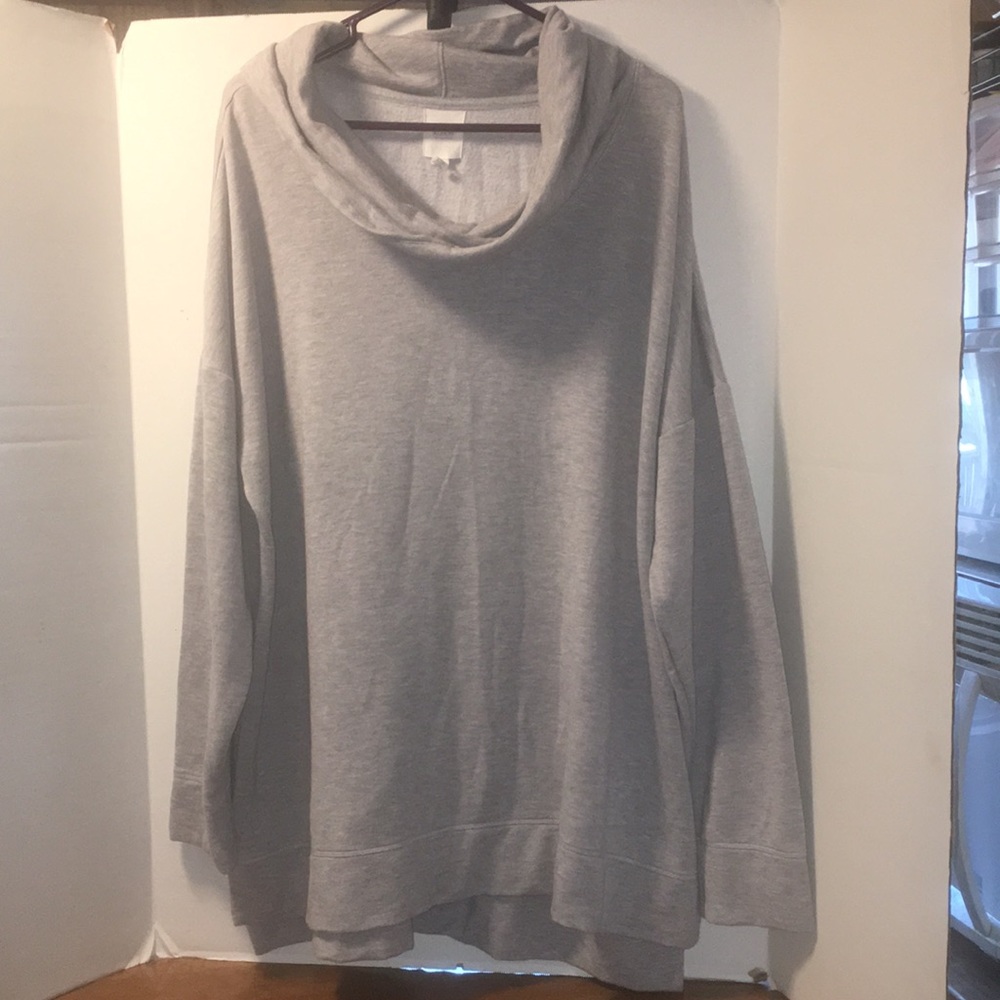 ALFANI INTAMATES LONG SLEEVE COWL NECK SWEATSHIRT SIZE XXXL.